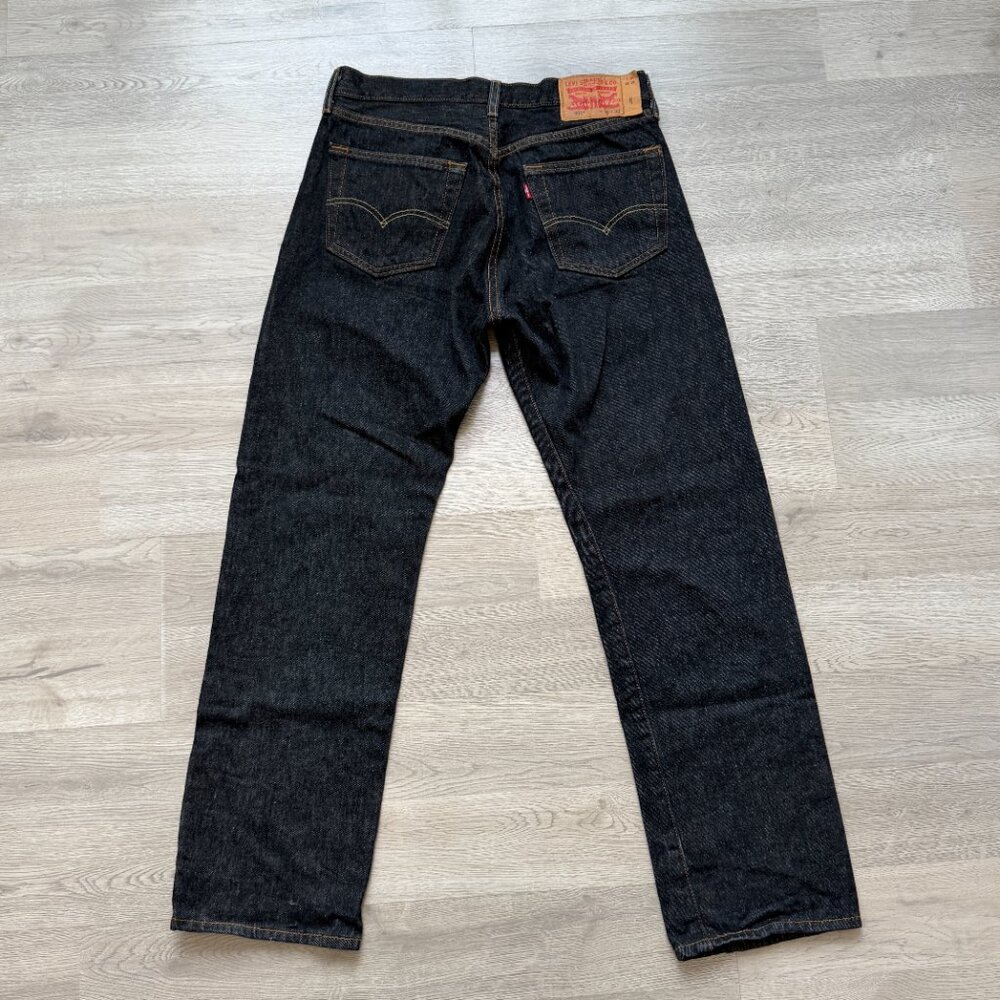 Levis‎ 501 Original Shrink To Fit Button Fly Jeans Rigid Black Jeans Mens 32x32 - Picture 2 of 10